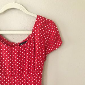 Vintage Polka Dot Red Mini Dress
